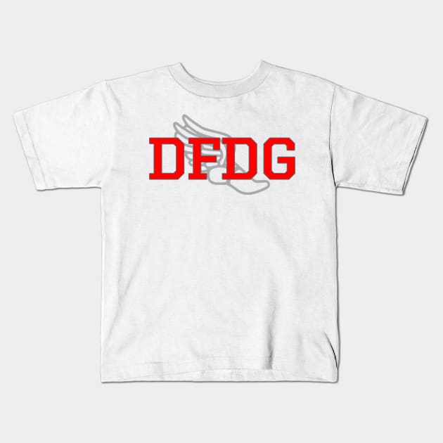 Deerfield Girls Cross Country- DFDG Kids T-Shirt by hcohen2000